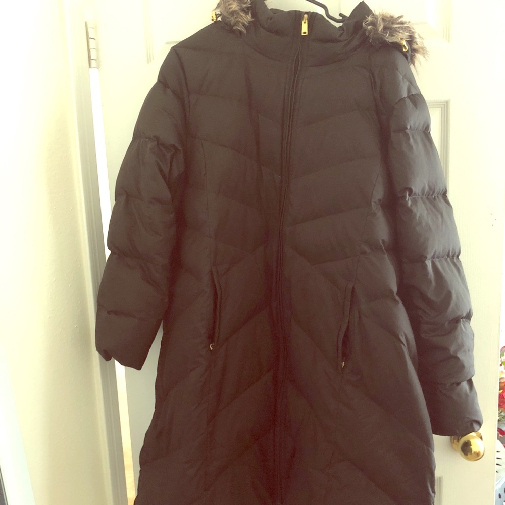 Lands’s End black knee length parka
